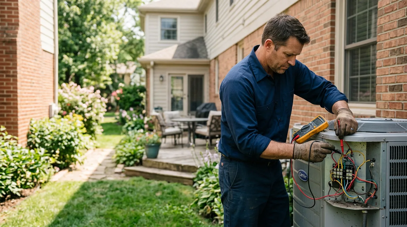 HVAC technician working near Camanche, IA